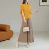 Un Conjunto Completo de Tops Camiseta Irregulares Holgados Talla Plus y Pantalones de Pierna Ancha Que Te Hacen Ver Delgado, Conjunto de Dos Piezas