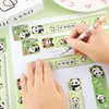 Marcador de Libro Regla de Panda Lindo de Dibujos Animados, Frases Inspiradoras Creativas, Regla Plegable, Regalo del Día del Maestro, Papelería para Estudiantes