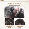 Mecha de franja para bebê para mulheres, aplique de cabelo frontal e superior de cabelo humano real ultrafino, peruca de franja natural sem costura