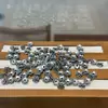 Soporte de Flor de Loto Doble Cara de Plata Antigua Pulsera de Moda con Pulsera de Joyería Colgante Diy148