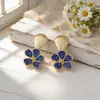 Brincos de Ráfia Flor de Concha Estilo Férias de Primavera e Verão, Brincos Exagerados Tecidos Artesanais de Nicho para Fotografia de Viagem