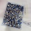 1440 Piezas de Joyería de Diamantes Planos para Uñas, Lujo Ligero, Elegantes Diamantes Azules para Uñas en Forma de Ojo de Caballo Torcido Mini Grandes y Pequeños