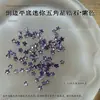 Rhinestones de Zirconia de Estrella de Cinco Puntas Coloridos de Fondo Plano para Uñas, Mini Estrellas Súper Brillantes, Decoraciones de Uñas de Moda Navideñas