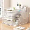 Caixa Organizadora de Armazenamento de Arquivos Multicamadas Suporte de Armazenamento de Mesa Estante de Mesa Escritório Suprimentos de Escritório Porta-Arquivos