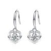 Pendientes de Plata de Ley S925 en Forma de Corazón para Mujer, Pendientes de Corazón de Gama Alta con Incrustaciones de Diamantes de Nicho, Pendientes de Plata Simples Versátiles Personalizados