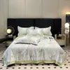 Novo Estilo Tencel Lavado Colcha de Verão Conjunto de Quatro Peças, Colcha de Verão de Seda Fresca, Colcha de Ar Condicionado, Colcha Fina de Presente de Verão Atacado E18