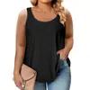 2026 Amazon Verano Nuevo Sitio Independiente Europeo y Americano Tiktok Transfronterizo Talla Grande para Mujer Camiseta sin Mangas Holgada Calada