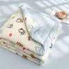 Colcha de Verano de Algodón de Xinjiang Jie Liya con Bordes Ensanchados, Algodón Lavado, Estampado de Dibujos Animados, Algodón Transpirable y Absorbente de Humedad para Aire Acondicionado