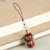 Llavero colgante de gatito lindo de sándalo para coche, colgante creativo para pulsera de hombre y mujer, colgante de bolsa