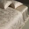Conjunto de cama jacquard em relevo 100% algodão, estilo moderno de luxo leve, ultrassuave e amigo da pele, conjunto de quatro peças de algodão de fibra longa pura, Roman Manor