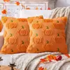 Funda de Almohada de Calabaza de Halloween en Stock, Cojín de Sofá Acolchado Bicolor, Textil para el Hogar Recomendado Transfronterizo, Decoración para Fiestas Navideñas