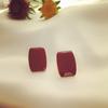 Pendientes de plata 925 con forma de aguja, estilo vintage, con gotas de aceite de vino tinto, estilo Hong Kong, nuevos pendientes de lujo ligeros para mujer.