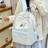 Mochila con estampado de dibujos animados estilo japonés para estudiantes de secundaria femeninas, alto atractivo estético, nicho y dulce, mochila escolar de gran capacidad