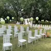 Cadeiras Estilo Bambu para Uso Externo, Cadeiras de Ferro Brancas para Casamento, Bancos para Banquete de Casamento, Cadeiras Douradas para Restaurante de Hotel com Encostos