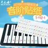 Pegatina de Piano Inglés Comercio Exterior Transfronterizo Combinación de Colores Pegatina de Teclado Inferior 88/61/49 Teclas Espectro Simplificado Grupo de Palabras Universal
