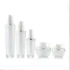 Set de Botellas de Superficie de Diamante Acrílico 30/80/100ml Botella para Loción de Agua 30/50g Botella para Crema Facial Botella Dispensadora de Doble Capa