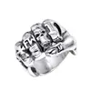 Anillo retro FTW puño cruzado calavera de titanio acero anillo calavera de motocicleta de venta caliente europea y americana