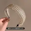 Faixa de Cabelo Tecida de Linho com Temperamento Super Fada Boêmia Prendedor de Cabelo Vazado Largo para Mulheres Elástico de Cabelo com Furo para Cabelo Acessórios de Cabelo