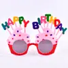 Gafas de cumpleaños de moda al por mayor para niños, gafas divertidas creativas para fiesta, accesorios para fotos, gafas para modelar pasteles