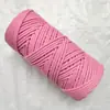 Fio de Algodão Cardado Colorido 4mm Feito à Mão para Tiktok, Pacote com 1 Rolo, Recomendado por Influenciadores para Tecelagem Artesanal, Fio de Algodão Fino