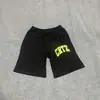 Pantalones Cortos Deportivos Casuales de Malla con Cordón y Estampado de Logo Francés Clásico Pintado a Mano Alcatraz