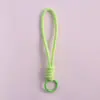 Cordão curto para celular, acessório DIY trançado à mão, acessório decorativo, acessório de chaveiro com contas, fivela para pendurar