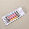 Caneta de silicone dupla para nail art, caneta de silicone com cola para furadeira, conjunto de canetas para relevo com bolinhas, atacado do fabricante