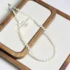 Collar de Perlas de Agua Dulce Pequeñas Barroco Temperamento Femenino Influencer Moda Cadena para Clavícula de Perla Irregular Para Mujer