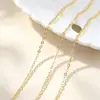 Cobre banhado a ouro 18K alta retenção de cor corrente O chata para DIY corrente de extensão manual para colar material semiacabado acessórios de joalheria