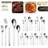 Chuangjing Mango Cuadrado Personalizable Acero Inoxidable 430 Vajilla de Mesa Más Vendida Vajilla Occidental Set de Cuchillo, Tenedor y Cuchara Práctico