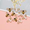 Cartoon Creative Full Diamond Bee Oil Drop Handmade diy Acessórios de cabelo Material Headwear Celular Shell Acessórios de beleza