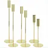 E-commerce Transfronteiriço Mais Vendidos Decoração de Casa de Natal Velas para Mesa de Casamento Arte em Ferro Velas Altas de Metal Estilo Europeu