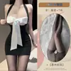Lencería Sexy Tallas Grandes, Falda Sexy de Cadera Puro Deseo, Cuello Halter, Uniforme Sexy de Secretaria para Noche de Fiesta, Pijama de Tentación, Entrega para Mujer