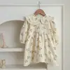 Vestido para niñas Primavera y Otoño Nueva Llegada Ropa para bebés niñas Manga Larga Ropa para gatear para salir Hermanas Algodón Vestido infantil