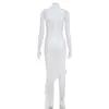 Vestido Ajustado Elegante de Malla con Retazos Sexy sin Tirantes con Volantes Moda Europea y Americana Transfronteriza para Mujer