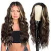 Peruca europeia e americana feminina com renda frontal com pequenos detalhes em renda e tingimento cabelo longo cacheado fibra química touca perucas de comércio exterior