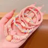 Novos Elásticos Coloridos de Círculo Grande para Cabelo Infantil Que Não Danificam o Cabelo, Acessórios de Cabelo para Bebê Coreanos, Elásticos para Prender o Cabelo, Borrachinhas
