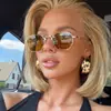 Nuevas Gafas de Sol de Moda Polygon de Alta Gama Tendencia Europea y Americana Personalidad Gafas de Sol Metálicas Gafas con Protección UV para Mujer