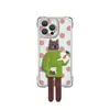 Soporte para Teléfono Gato de Piernas Largas Adecuado para iPhone 17Pm Funda de Teléfono Apple 15 con Correa Cruzada de Cuatro Esquinas 16Promax 14