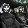 Capa de apoio de cabeça de carro para comércio exterior transfronteiriço, fronha de travesseiro de carro de terror e engraçada, à prova de poeira, altamente respirável, capa de fronha de travesseiro de pescoço de carro personalizada