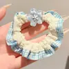 Goma para el pelo de cuadros florales para niñas, Cintas para el pelo de colores que no dañan el pelo, Bandas para el pelo de alta elasticidad, Accesorios para el pelo para moños