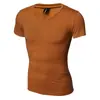 Camiseta Deportiva Ajustada de Alta Elasticidad para Hombre Camiseta Lisa de Cuello V para Hombre T39