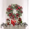 Decoración Navideña Transfronteriza Guirnalda para Árbol de Navidad Cuerno de Ratán Colgante de Puerta Colgante de Pared Hotel Centro Comercial Colgante Guirnalda Navideña