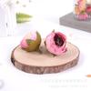 Botões de Camélia Artificiais, Cabeças de Flor de Rosa Vintage Estilo Europeu, Cabeças de Flor de Rosa de Chá Coloridas de Outono, Corsage, Acessórios de Flor de Pulso, Transfronteiriço