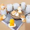 Molde de silicona con forma de gatito, celebridad de internet, fondant, mousse, chocolate, vela, pegamento, resina, adornos para tartas.