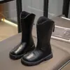 Botas Infantiles 2026 Otoño/Invierno Nuevo Estilo Niñas Punta Redonda Versátiles Botas Martin Estilo Retro Botas Altas Niños Medianos y Grandes Botas de Cuero