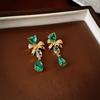 Pendientes de borla con forma de estrella y flor de circonita de color plateado con aguja, pendientes de lujo ligeros y a la moda, nuevos pendientes de alta gama para mujer.