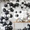 Centro comercial escolar cadena de globos de aniversario traje decoración de cumpleaños boda corona de globos pared de fondo arco cadena de globos