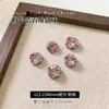 Decoraciones para Uñas con Zirconia Rosa Apilada de Diamante, Brillantes Sin Base, Forma de Huevo de Paloma, Cuadrado Grueso de Ángulo Recto, Accesorios para Uñas con Bola de Diamante