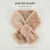 Bufanda de Invierno Estilo Europeo y Americano de Conejo Rex Peluche Estampado Leopardo para Mujer Pelo de Imitación Visón Cuello Caliente Cruzado Cuello Manga para Cuello